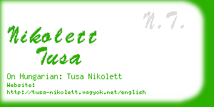 nikolett tusa business card